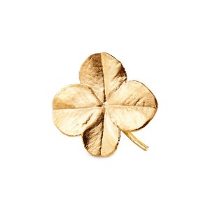 Flora Danika Firkløver broche - forgyldt sølv
