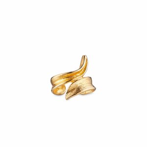Flora Danica Græs Earcuff - forgyldt sølv