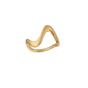 ByBiehl Wave Large ring - Forgyldt sølv