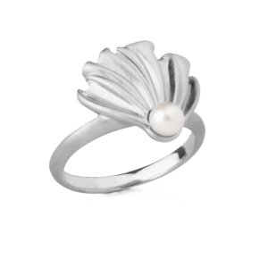 ByBiehl Poppy ring m. ferskvandsperle – Sølv