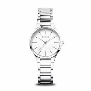 Bering Titanium dameur i poleret sølv 30 mm