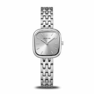 Bering Classic dameur firkantet i børstet stål 26mm