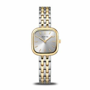 Bering Classic dameur firkantet i børstet stål bicolor 26mm