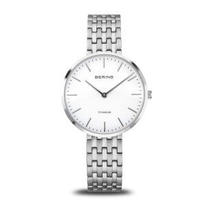 Bering Classic Titanium Dameur i poleret sølv 34mm