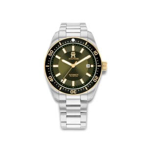 Tommy Hilfiger - TH85 Automatik herreur i stål m. grøn skive 40mm