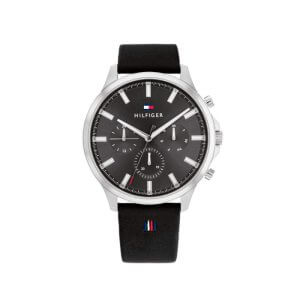 Tommy Hilfiger - RYDER Herreur i stål m. læderrem 44mm