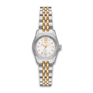 Michael Kors PETITE LEXINGTON – Dameur i bicolor m. hvid skive 26mm