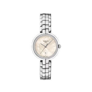 Tissot FLAMINGO - Dameur i stål m. perlemor/diamanter 30mm