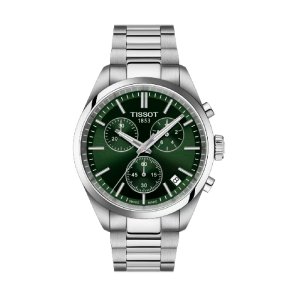 Tissot PR100 CHRONOGRAPH – Herreur i stål m. grøn skive 40mm