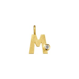 Dulong Fine Jewelry Letter M vedhæng - guld - 0,04 ct