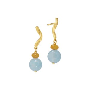 Dulong Fine Jewelry Vega øreringe - guld - akvamarin