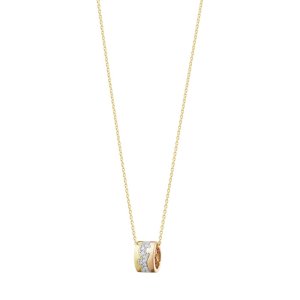 Georg Jensen Fusion halskæde i 18 kt rødguld, hvidguld og rosaguld