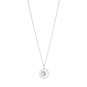 Georg Jensen Daisy Marguerit halskæde - sølv med hvid emalje - 18 mm
