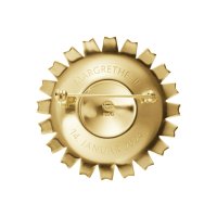 Georg Jensen Daisy Succession Mindebroche - Forgyldt sølv/Hvid emalje - Image 2