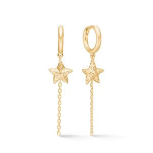 Studio Z Starfish Lustre øreringe - forgyldt sølv