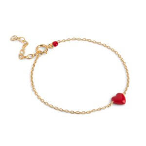 Enamel Amore armbånd - forgyldt sølv