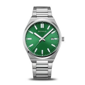 Bering Classic Men herreur - grøn skive - 40 mm