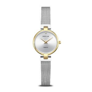 Bering Classic dameur - bicolor - 24 mm - hvid diamant