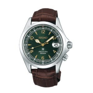 SEIKO PROSPEX Automatic - Herreur i stål m. grøn skive og brun læderrem 39mm