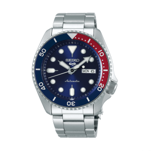 SEIKO 5 SPORT – Herreur Automatic i stål m. blå skive 43mm