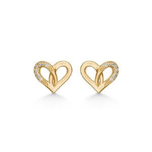Mads Z hjerteørestikker - guld - 0,048 ct