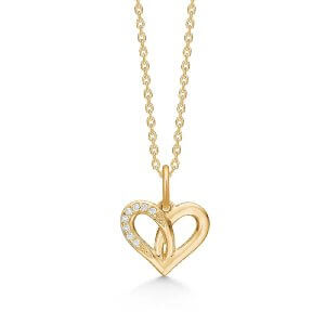 Mads Z hjertehalskæde - guld - 0,032 ct