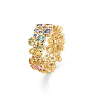 Mads Z Luxury Rainbow ring - guld
