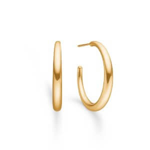 Mads Z Silvia creoler - guld - 25 mm