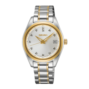 SEIKO CLASSIC - Dameur i bicolor stål m. diamanter 32mm