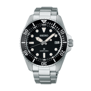SEIKO PROSPEX SOLAR DIVER - Automatik herreur i stål m. sort skive 41mm