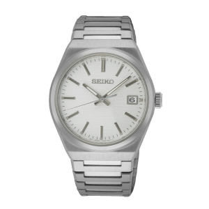SEIKO CLASSIC – Herreur i rustfrit stål m. hvid skive 38mm