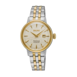 SEIKO PRESAGE - Automatik dameur i bicolor stål 30mm